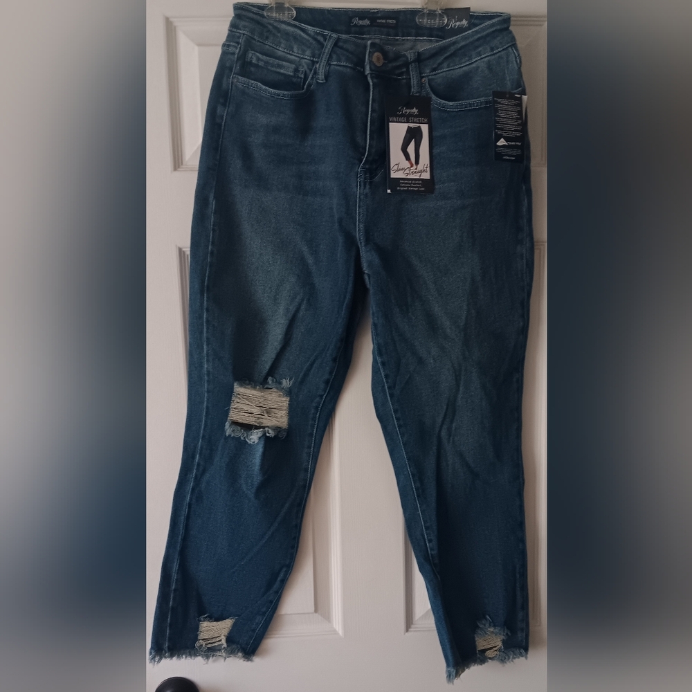 Royalty For Me Blue Straight Leg Jeans